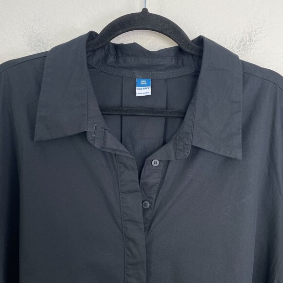 NEW Old Navy Womens Plus XXL Tall Black Short Sleeve Shirt Dress Pockets - Picture 9 of 11